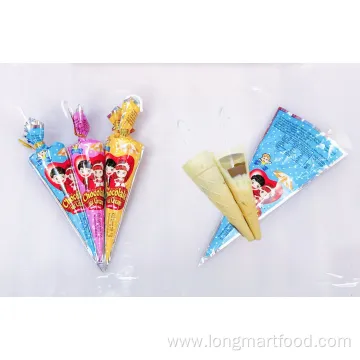 Umbrella-Shaped Chocolate Wafer Cone Candy